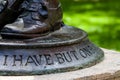 Nathan Hale statue detail Royalty Free Stock Photo